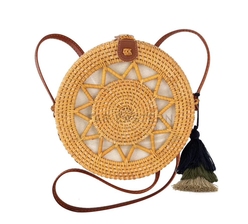 Cheap Factory Price Straw Bags Bali Woven Rattan Bag straw bags