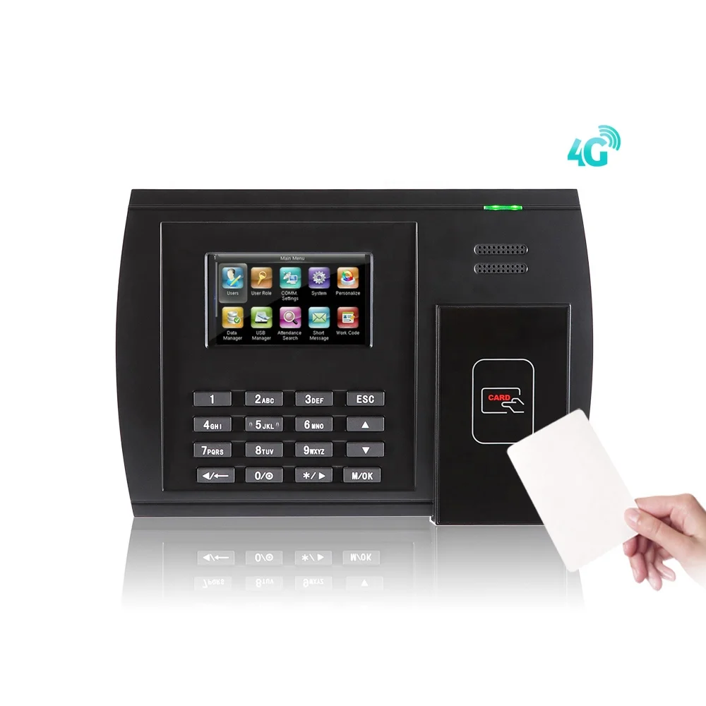 4G беспроводной перфокарты RFID считыватель времени и посещаемости с TCP/IP и USB-портом