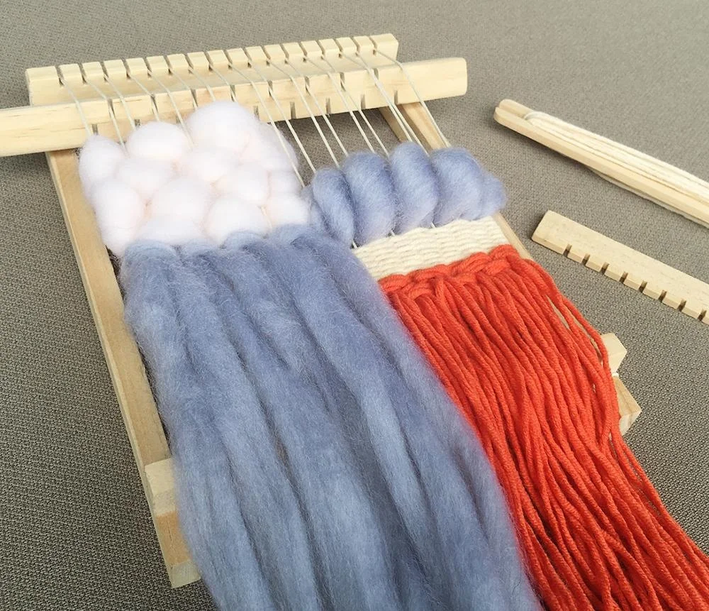 Handmade Craft Crochet Tool Knitting Tool Wooden Weaving Kit DIY Hobby Weaving Loom