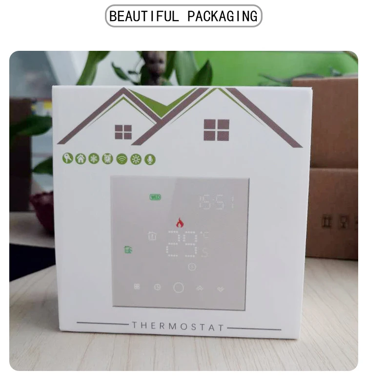 Beca BHT-003 Smart home thermostat TUYA APP work with Alexa google M2-1 wifi boiler worm underfloor heating mat for floor system