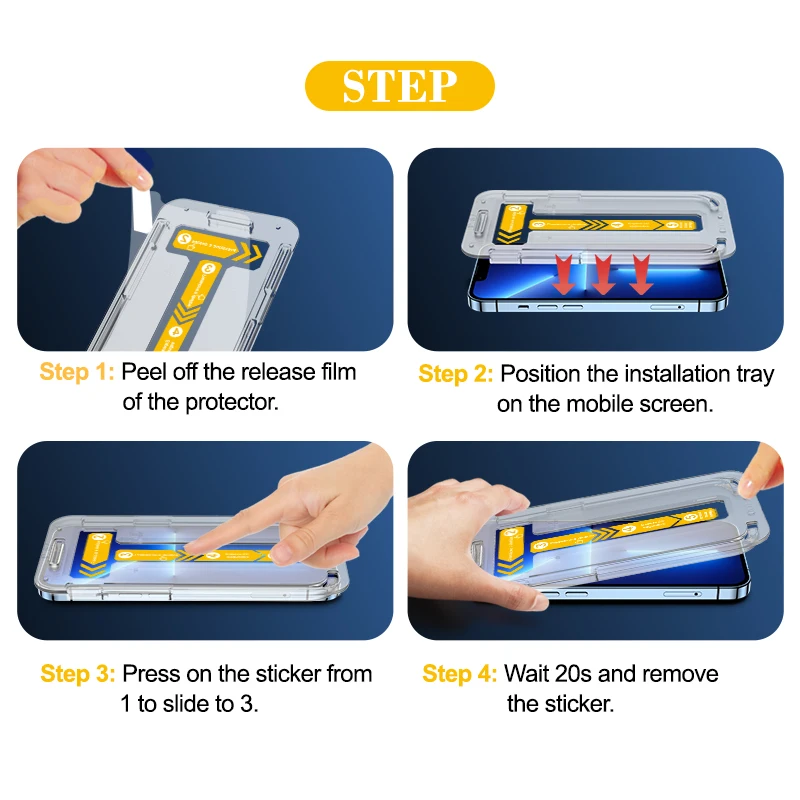 Easy install For iPhone 13 pro max Anti Spy Tempered Glass 9H Iphone Privacy Screen Protector Installation kit tool