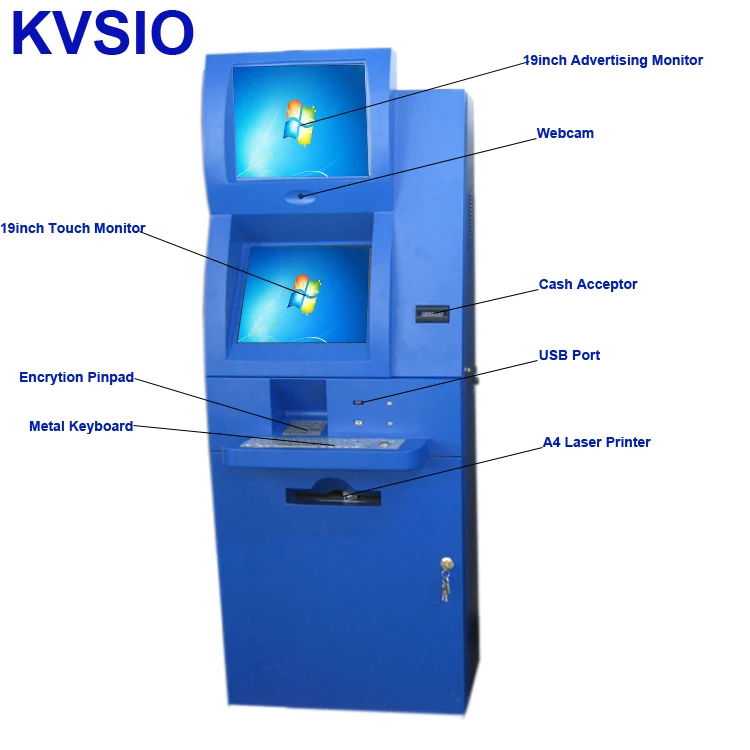 Hospital Self-Service Intelligent Terminal Kiosk Self Service Cash Payment Kiosk with cash dispenser