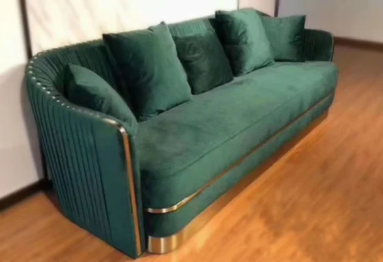 Modern Style beatiful fabric living room three seats sofa simply