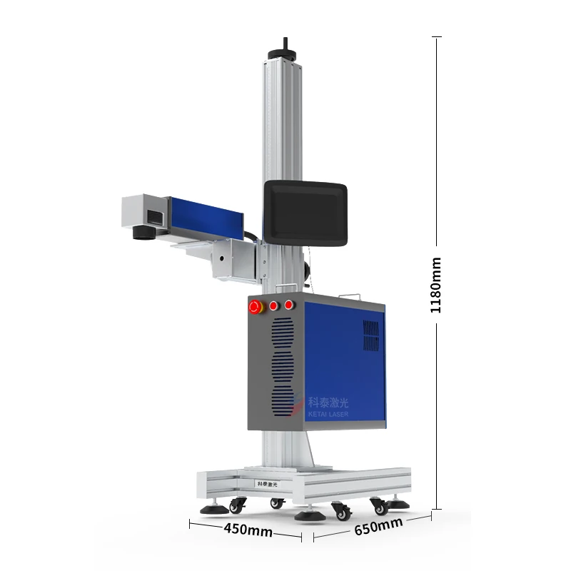 Flying UV Fiber co2 Flying Laser Engraving Marking Machine For PE HDPE PPR PVC PIPE Cable Tube