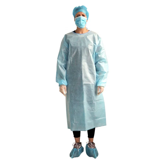 surgical gown sterile Level 3 SMS/SMMS /PP PE medical sterile disposable surgical gown  EN13795 all size elastic cuff