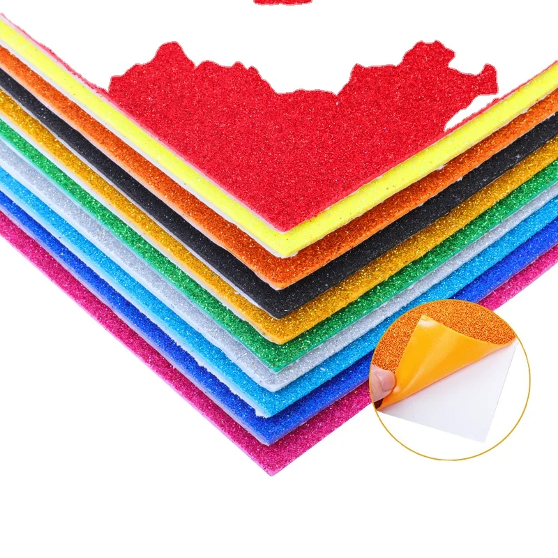Bview Art Eco-friendly Goma EVA foam sheet 2mm Color EVA Glitter foami EVA Foam sheet for craft