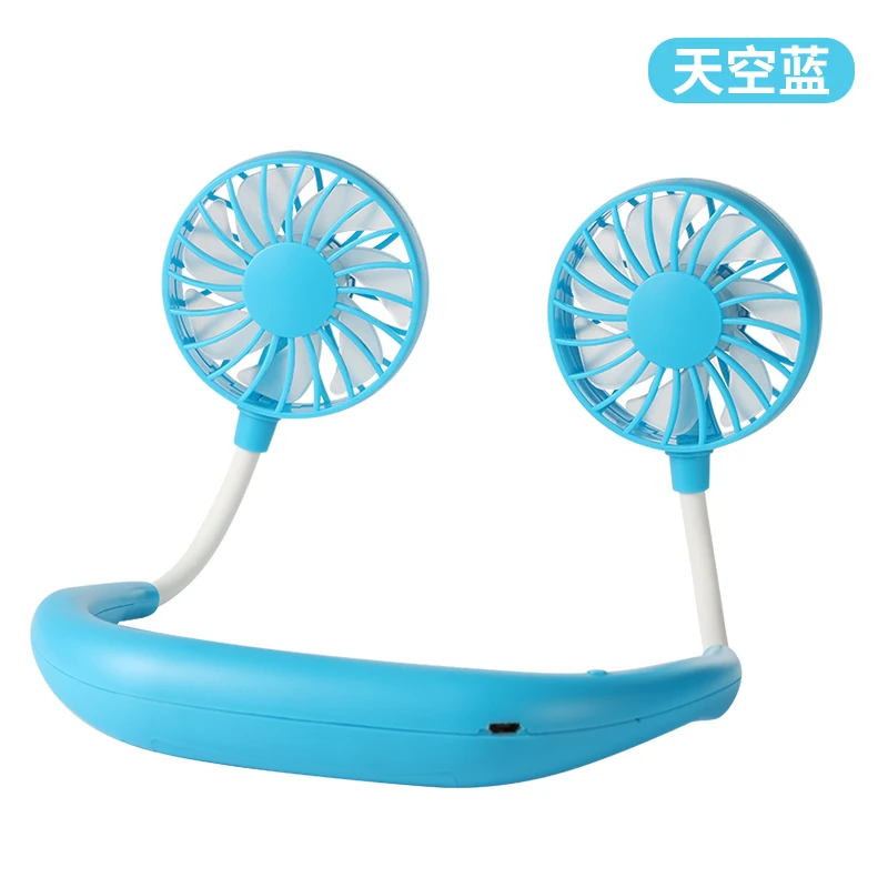 High Quality Rechargeable 360 degree Portable Mini Neckband Fan Neck Hanging Lazy Sport Fan