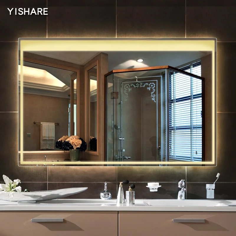 
New Design Hot Selling Hotel House Decoration Wall Mounted Illuminated Smart Led Bath Mirrors 