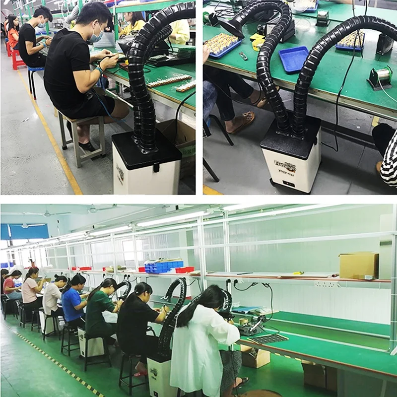 Economic Version solder fume extractor with removable wheels for new design