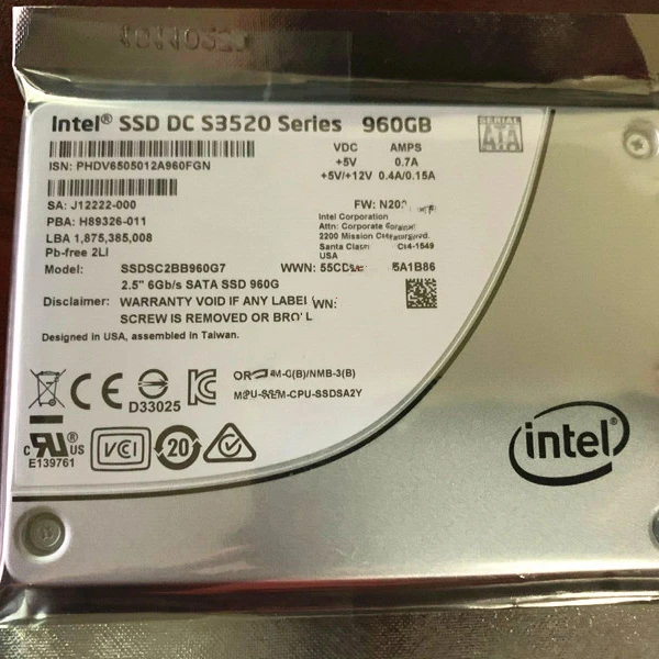 Lenovo x3650 x3550 x3500 m3 M4 M5 server hard disk 960g 2.5 SSD