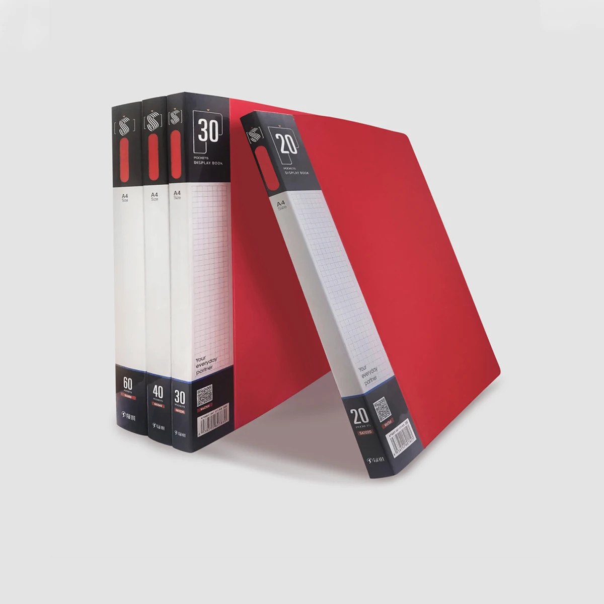 Customized A4 Size Transparent Colored PP Plastic Folder 20-80 Pockets Clear Book File for Filing Products