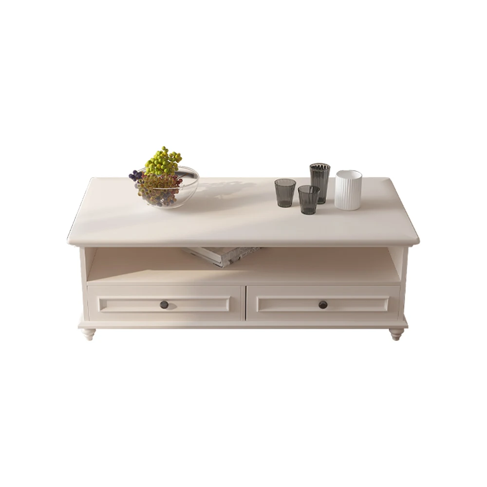 Light Luxury Coffee Table Solid Wood Tv Table Cabinet Set Living Room Furniture Sets Centre Table