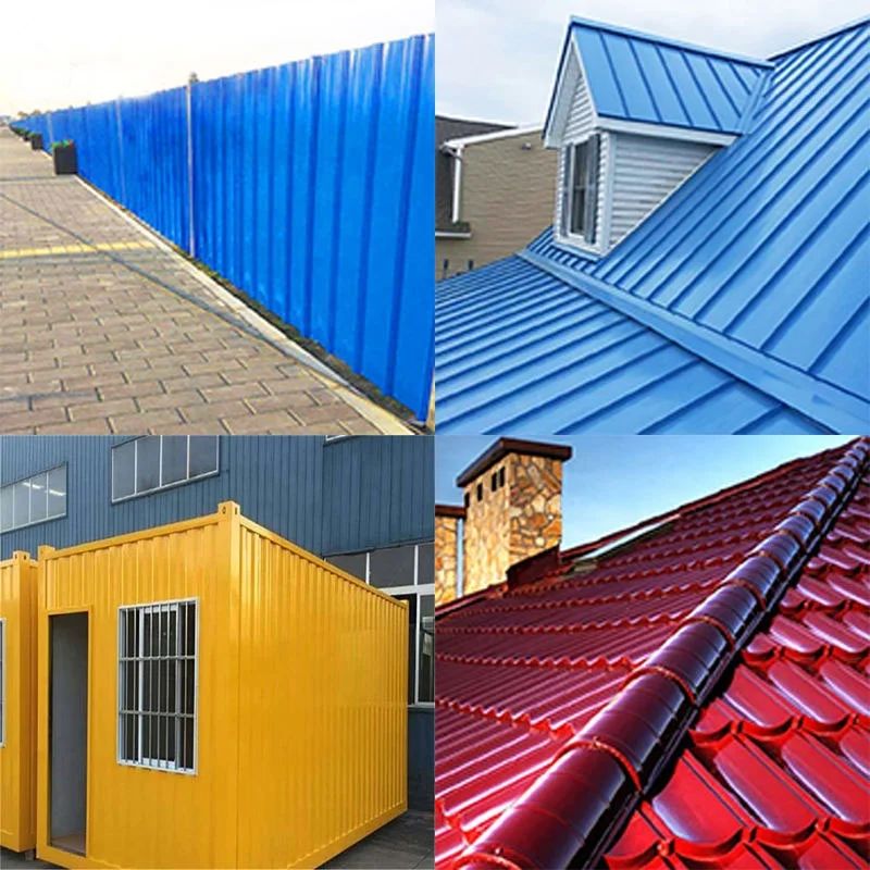 zinc corrugated galvanized ppgi roofing color coated sheet prepainted steel roof tile for sandwich panel