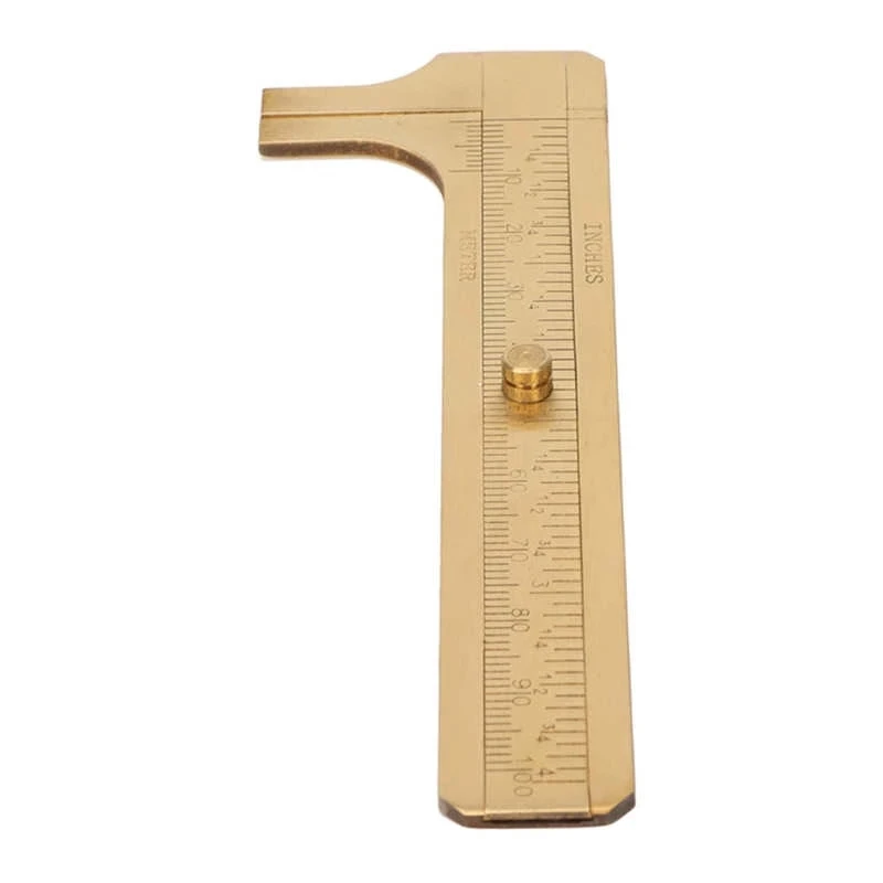 Vernier Caliper Brass Double Scales High Accuracy Clear Scale Portable Mini Pocket Caliper for DIY Crafts Jewelry Tool