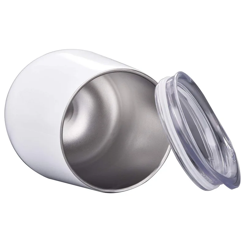 US Warehouse 12 Oz Egg Shape Cute Cup Double Sublimation Stainless Steel Wine Mugs