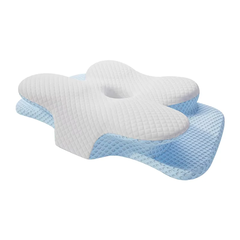 Custom Orthopedic Neck Support Sleep Pillow Irregular Butterfly Shape Memory Foam Pillow Suitable for Side Sleeping
