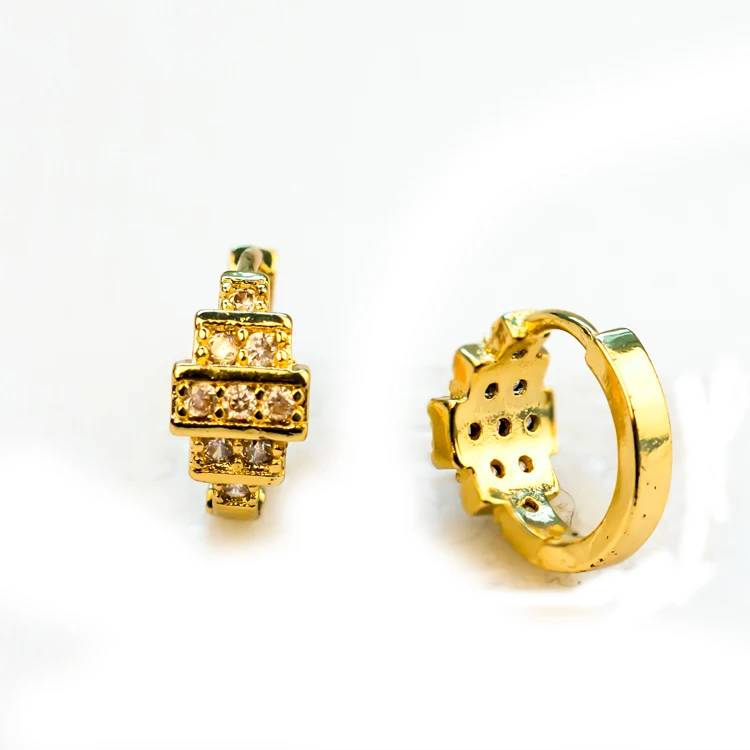 2021 Wholesale Gem Earring Gold-plated Jewelry Turquoise