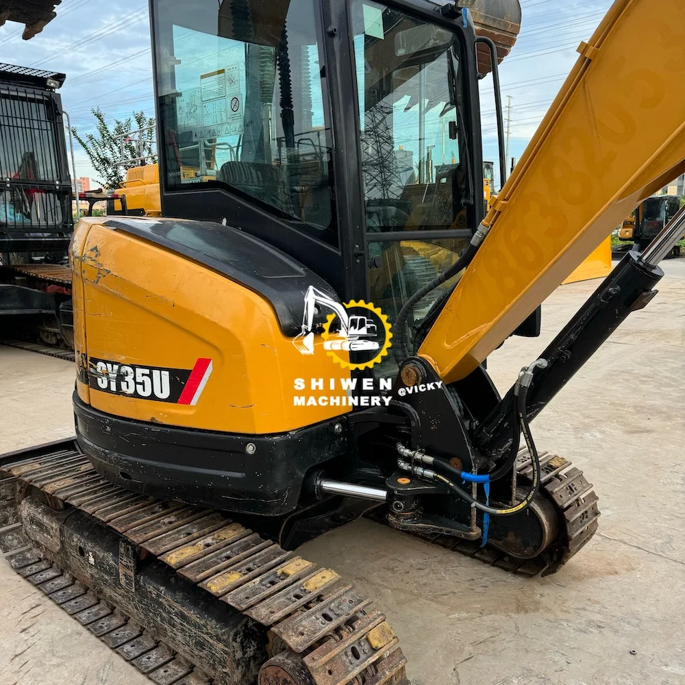 Used SANY35u excavator with cabin SANY mini excavadora SY35u SY55c SY60c SY75c SY95c crawler excavator SANY excavator price low