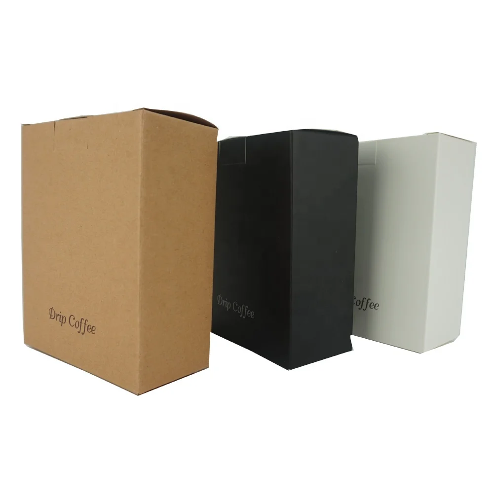 high quality disposable cup hanging ear drip sachet plastique coffee filter bag kraft foldable packaging box