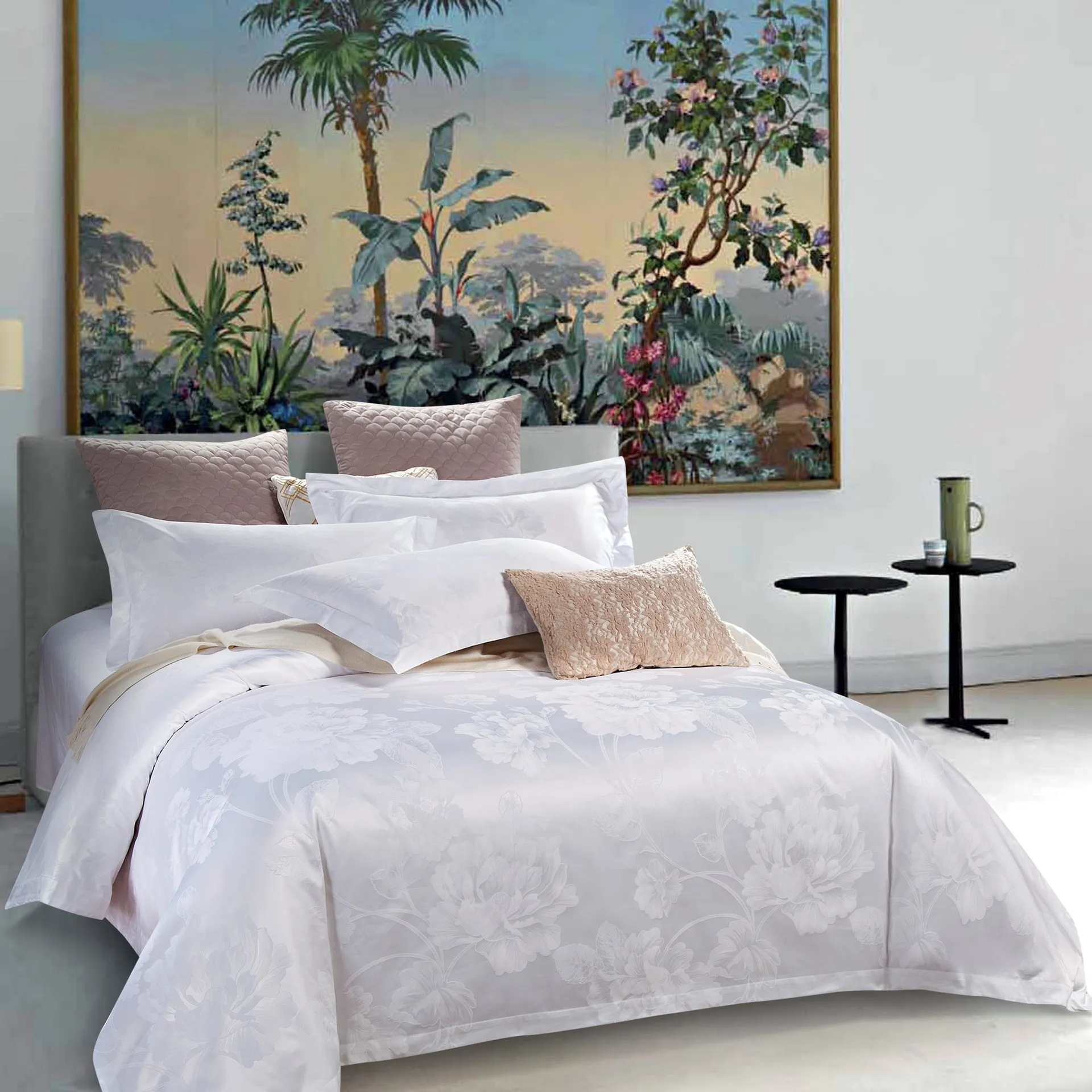 Five Hotel Linen four-piece bedding set Bohemian brocade cotton jacquard sateen bed sheet and duvet