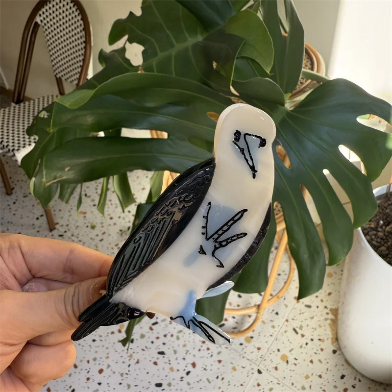 2024 New Design Cute Bird Parrot Flamingo Owl Eagle Cellulose Acetate Girl Hair Claw Women Hair Clip