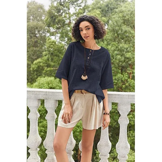 New Arrivals 2024 Casual Shirts Elegant Casual Loose Blouse For Women Outwear