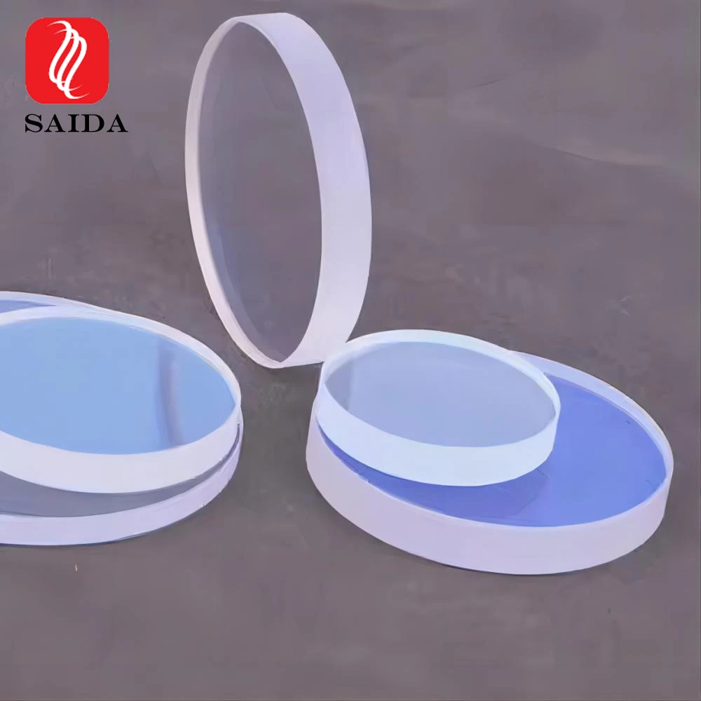Customized 0.5-6mm Transparent Round Flat Quartz Glass for Cover with ITO Coating