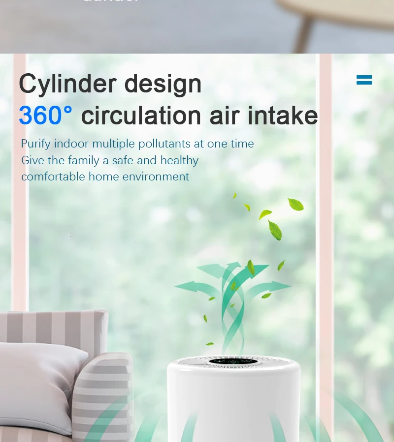 No light interference & Can be timed home style mini air purifier on sale