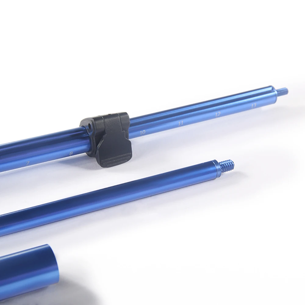 Custom Anodized Existing Mold Blue Flip Lock Aluminium Telescopic Pole Telescope Tube Telescoping Rod