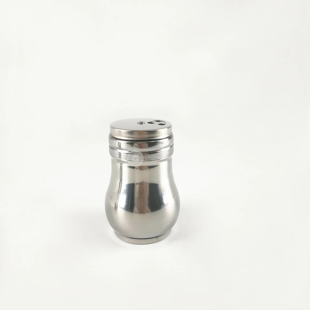 wholesale cheap 350ml stainless steel spice jars metal salt pepper shaker