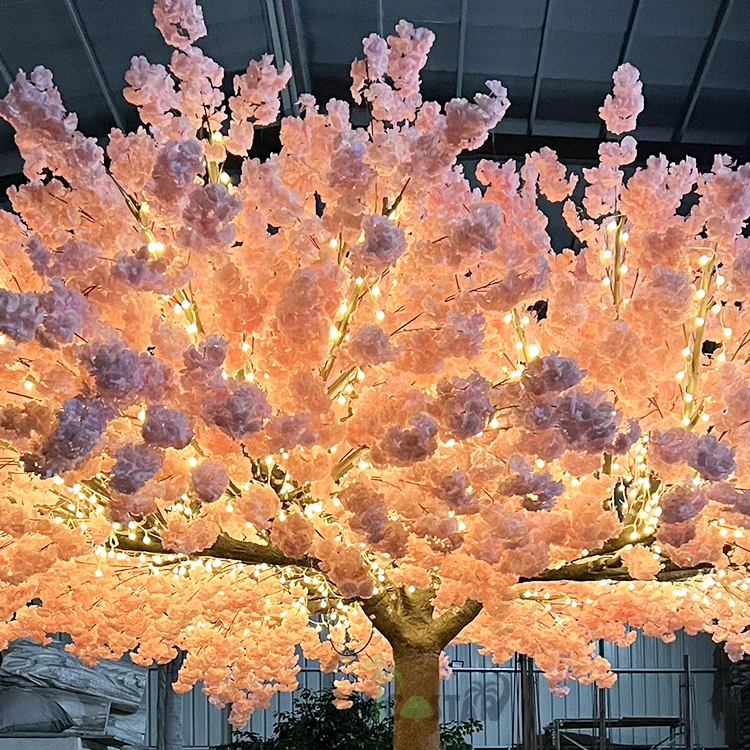 Wholesale Indoor LED Big Large Cherry Blossom tree Decoration Led Artificial Light Tree With Lights