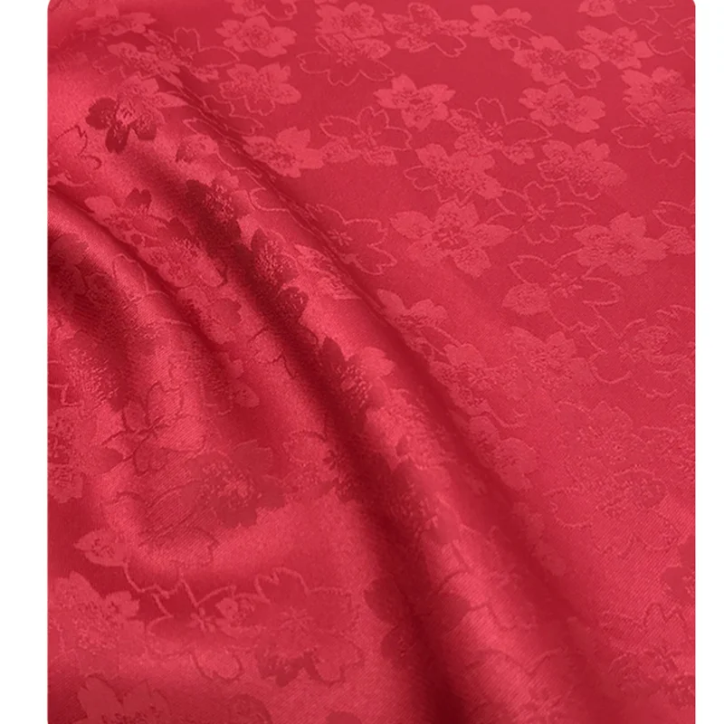 wholesale factory foundry 100%Polyester soft silk jacquard fabric for dresses