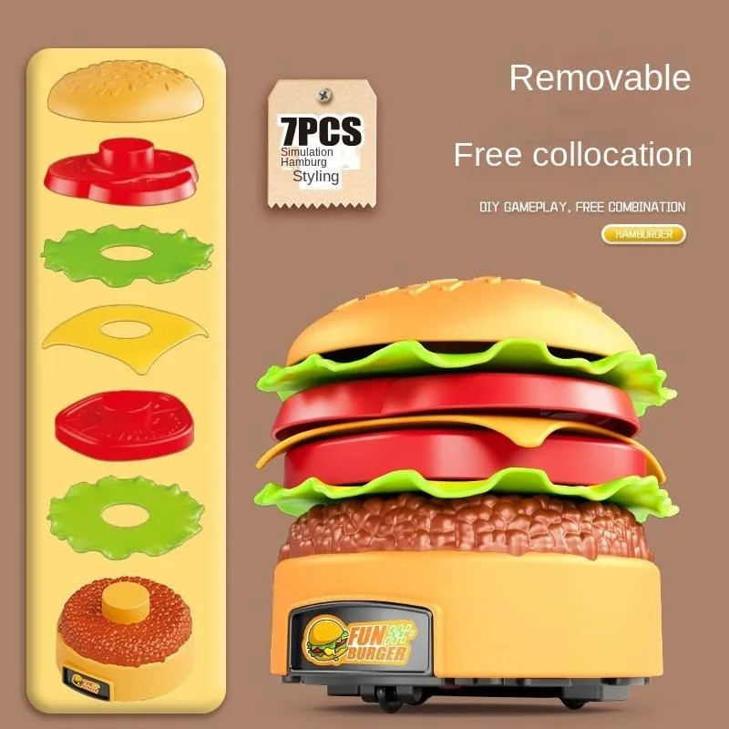 AiJH Hamburger Rc Car Interesting Gameplay Toys 360 Degree Rotation Cartoon Remote Control Car For Children
