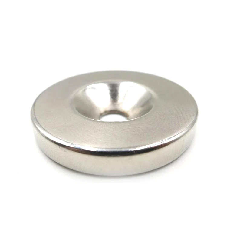 customized countersunk neodymium arc magnets