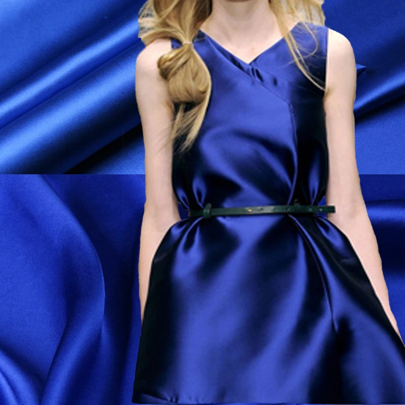 Shiny silk dresses women ladies fabrics sustainable wholesale fabric silk material