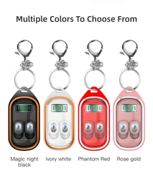 True Wireless Earbuds TWS Stereo Bluetooth 5.0 Headphones with Portable Lanyard Noise Cancelling in-Ear Earphone