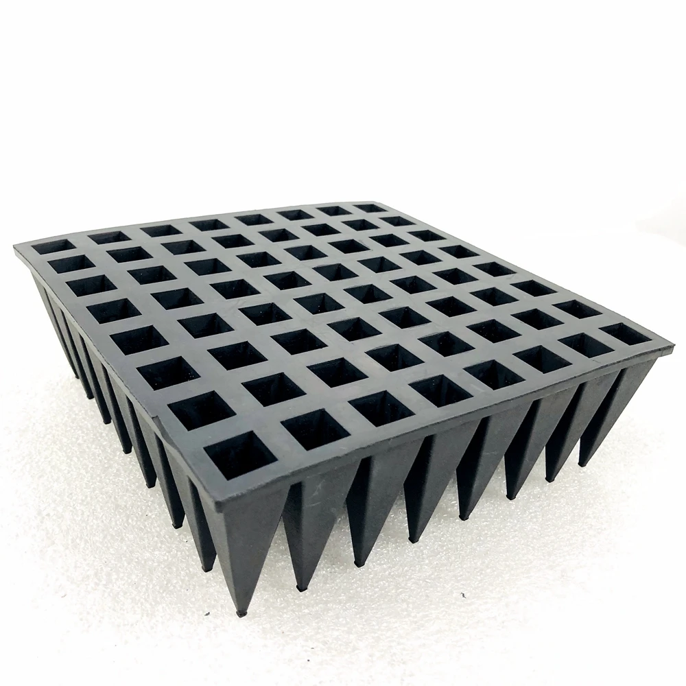 Anti-electromagnetic interference pyramid flexible absorbing material in vacuum and high and low temperature environment
