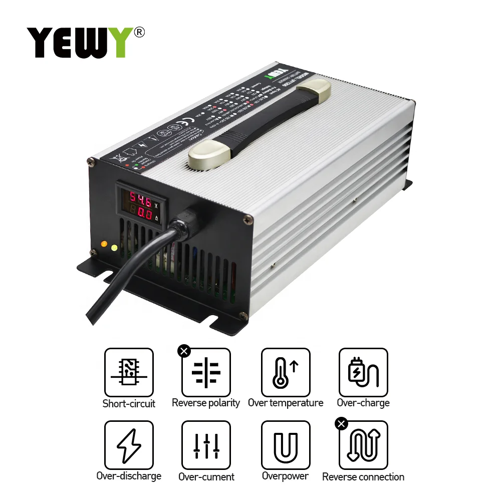 Chargers Automatic Tricycles 36v Lithium Three 24v Lifepo4 Fast Acid 60v Motorcycle 48v Electric Lead Wheelchair Battery Charger