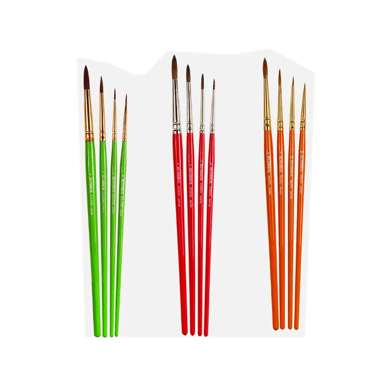 4 pcs set of Hobby Super Fine Detail Paint Brush with natural hair for model ,miniature Paint Sets & Fine Tip Paint Brushes