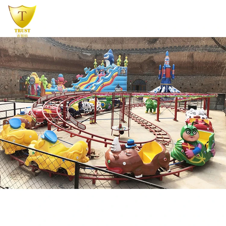Amusement Park Track Roller Coaster Mini Shuttle Car Rides Garden Roller Coaster