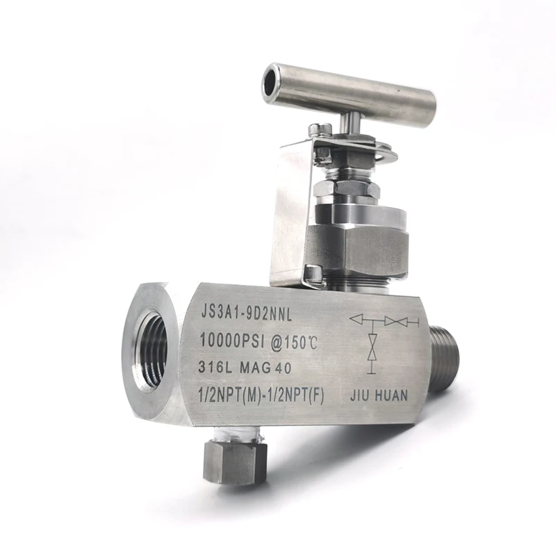 High Pressure Male Thread class1500  10000psi Cast Globe Valve BSPP/NPT thread stainless steel globe valve