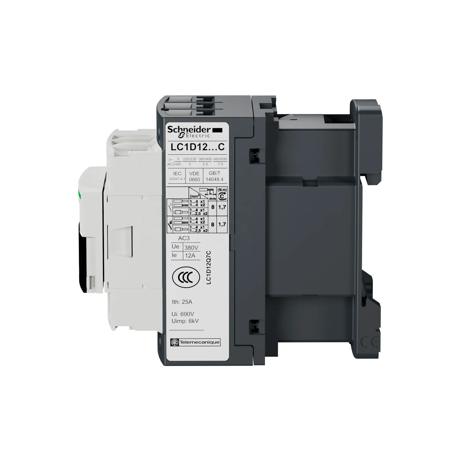 CONTACTOR LC1D95 (220V 110V 48V 24V AC COIL) 3 POLE