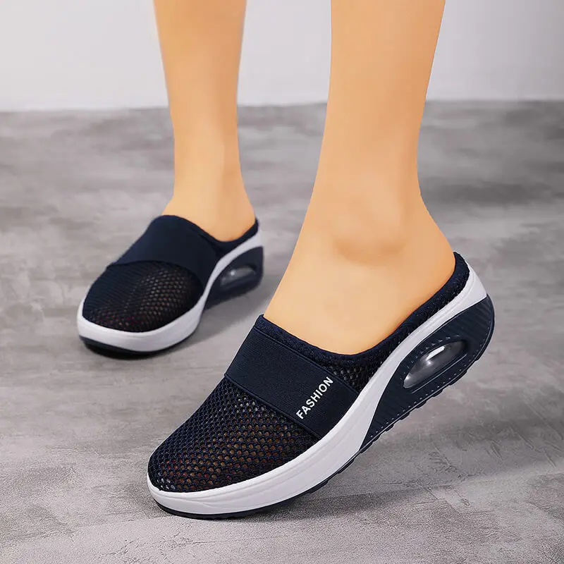 Ladies Trainers Casual Mesh Sneakers Pink Women Flat Shoes Lightweight Soft Breathable Footwear Plus Size Shoes