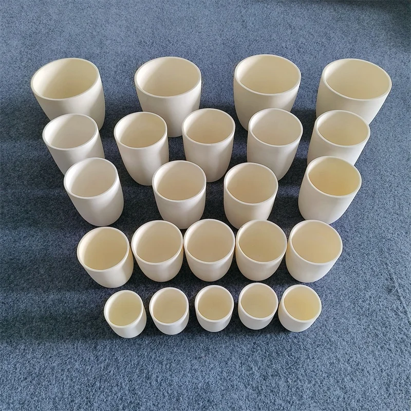 20ml 50ml 100ml High Alumina Ceramic Crucible For Lab