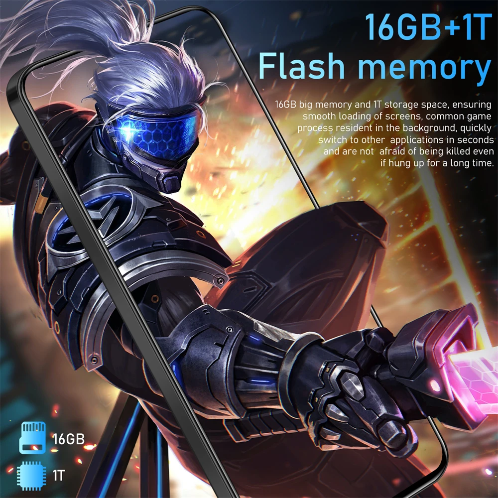 Best Selling Smart Android phone M12S Pro large screen 6.8 Inch HD 48MP+72MP 6800mAh big battery beauty smartphone