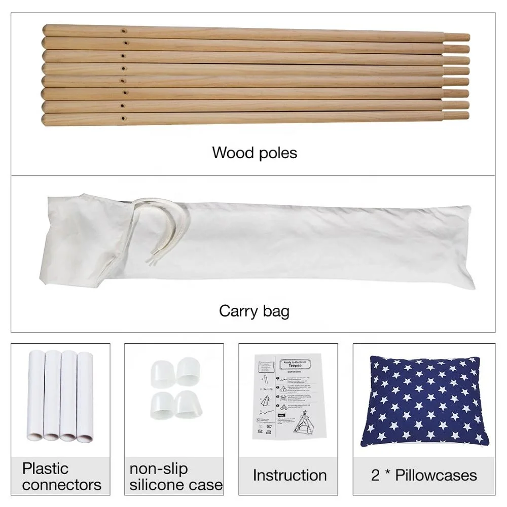 OEM Teepee tent for kids wholesale teepee tent dropshipping wood frame teepee house