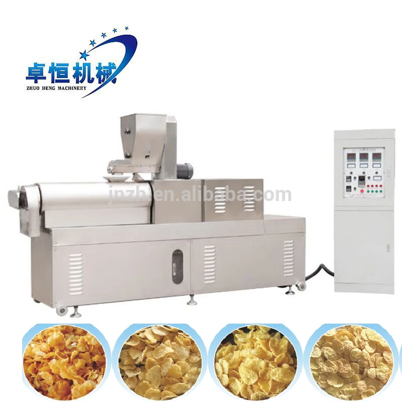 Hot Sale Industrial breakfast cereal corn flakes flaking making machine full automatic breakfast cereal making machine