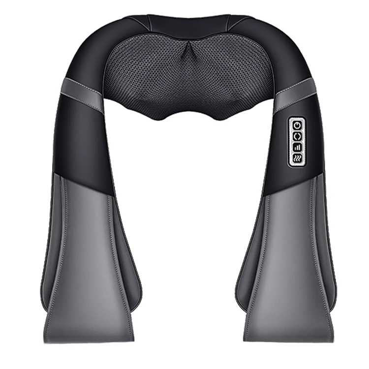 Car neck pillow massage and electric lumbar vibration support cushion with car seat massage, headrest for travel relaxation