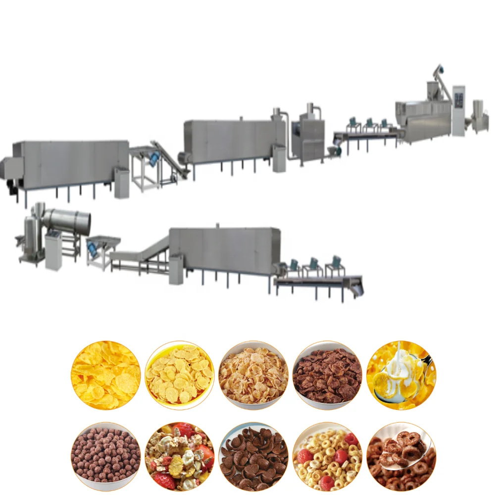 Low Cost Best Price Breakfast Cereal Extruder Snack Machine Food Snacks Corn Flakes Production Line