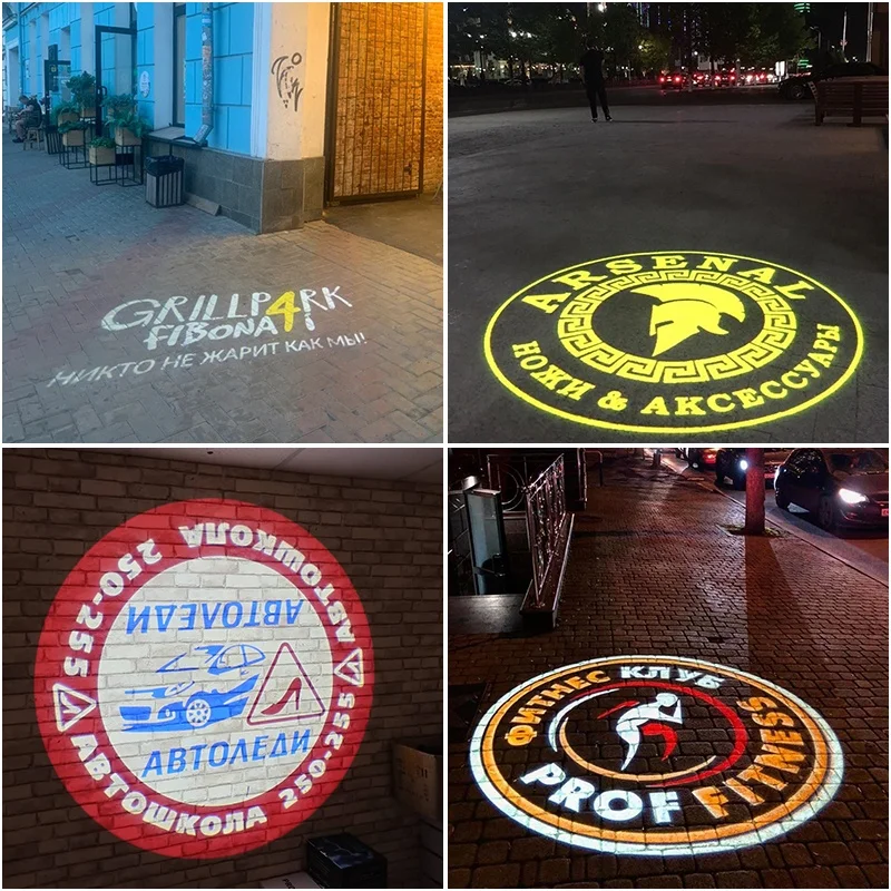 Customized design 80W 100w 200w 300w Indoor outdoor advertising gobo beam projector With Rotate Logo